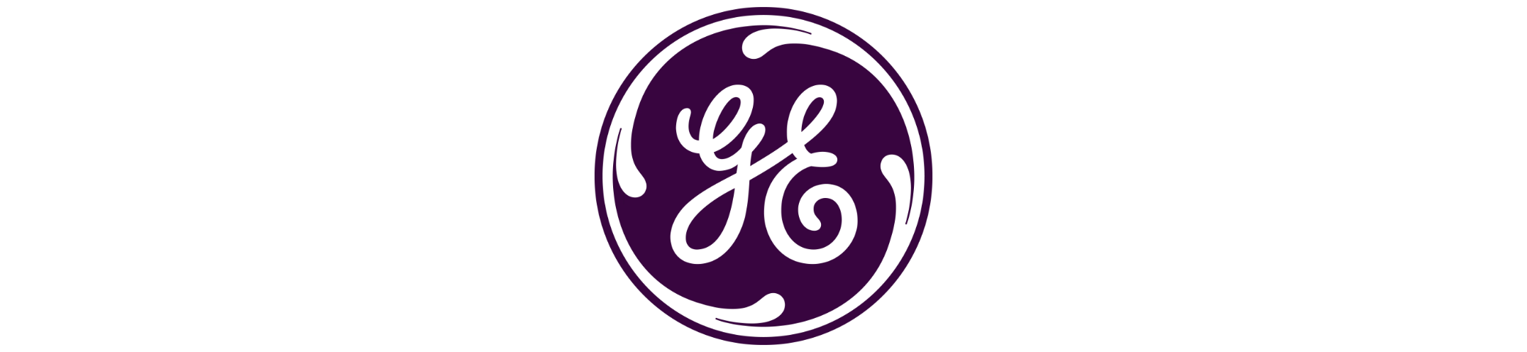 General Electric (GE) logo featuring a circular design with cursive typography.