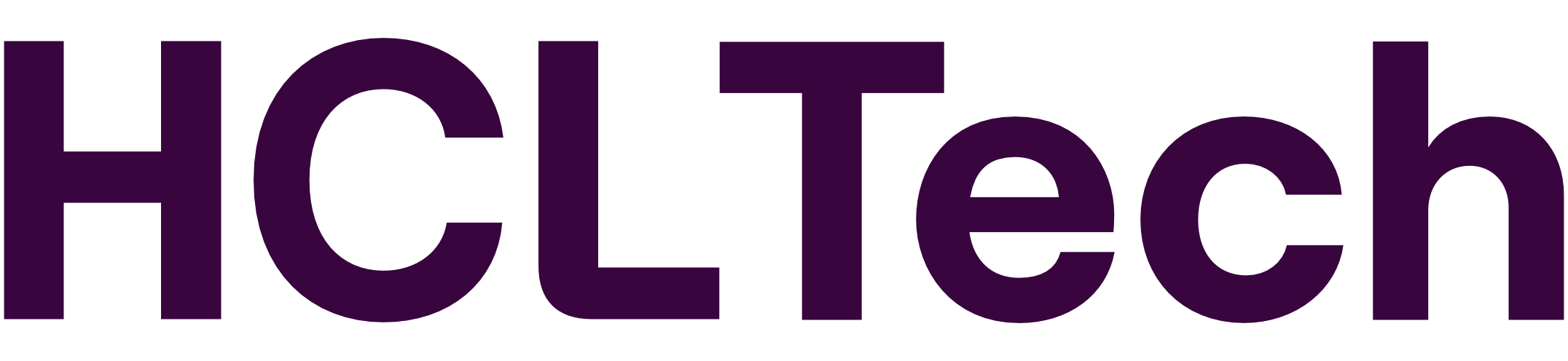 Logo of HCLTech featuring bold and modern typography.