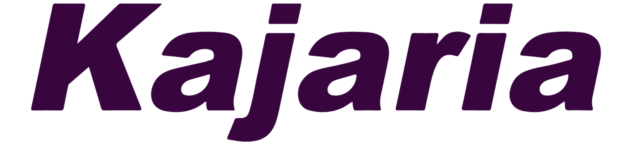 Logo of Kajaria, featuring bold lettering in a stylized font.